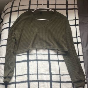 Green crop top, size XS from SHEIN